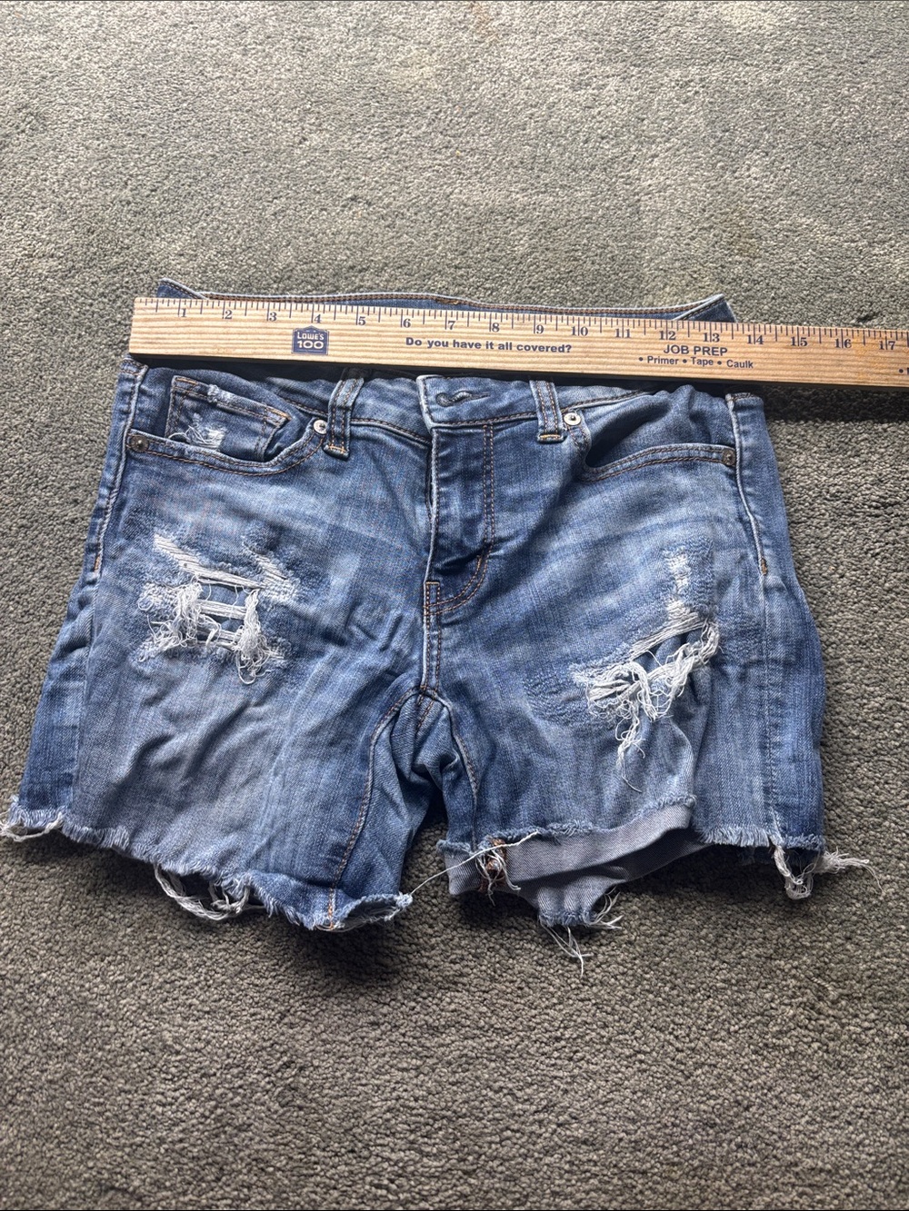 American Eagle Outfitters Distressed Blue Denim Cutoff Shorts
